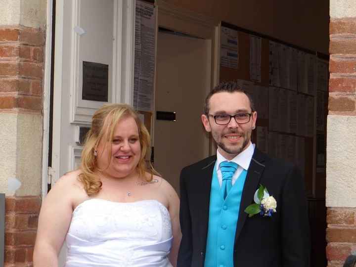 Nous à la sortie de l'église