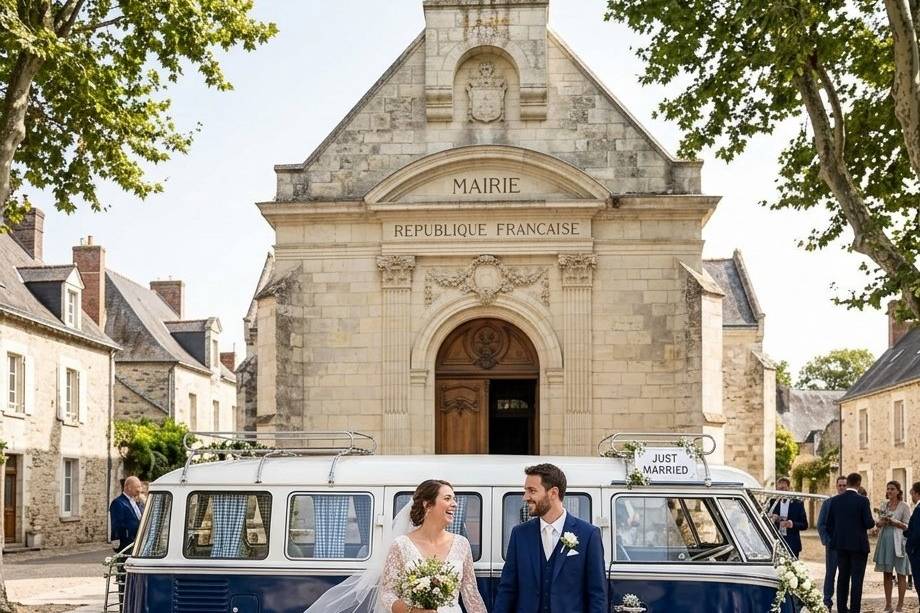 Mariage en combi Blue Moon