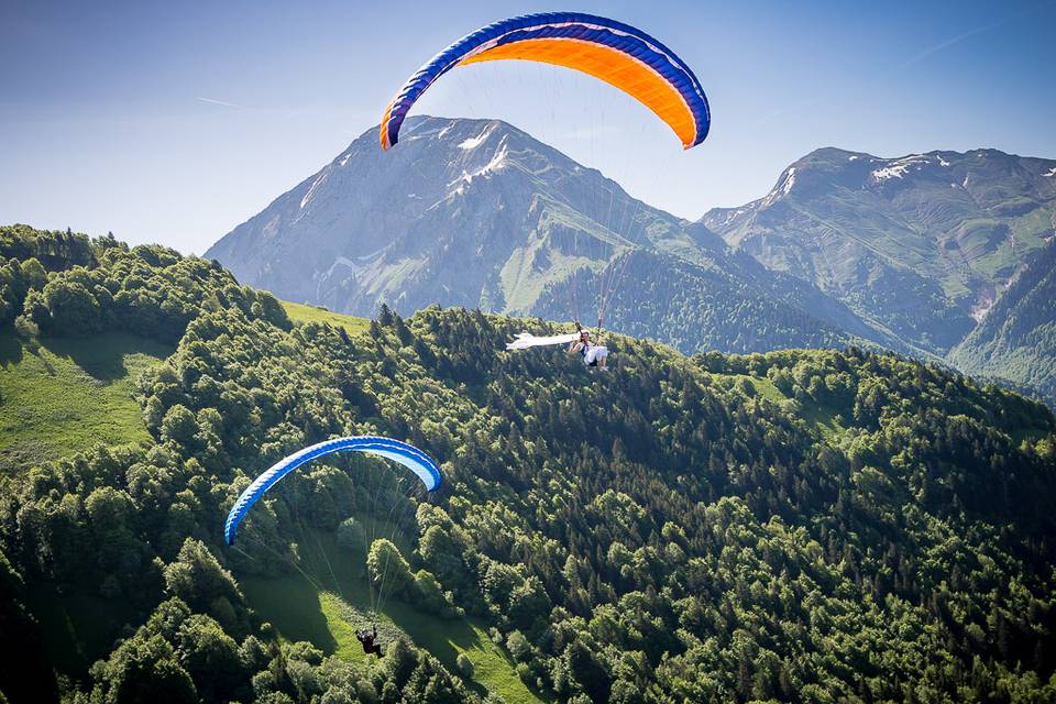 Mariage en parapente