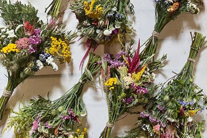 Bouquets bancs d'église