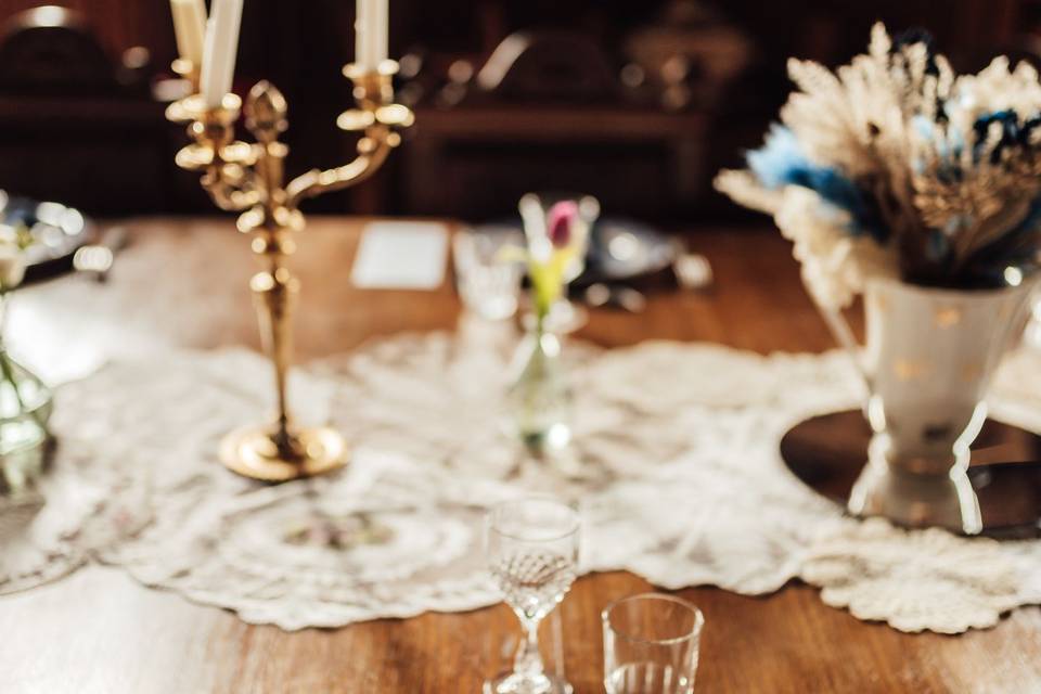 Table bleu avec Lucie Mahé