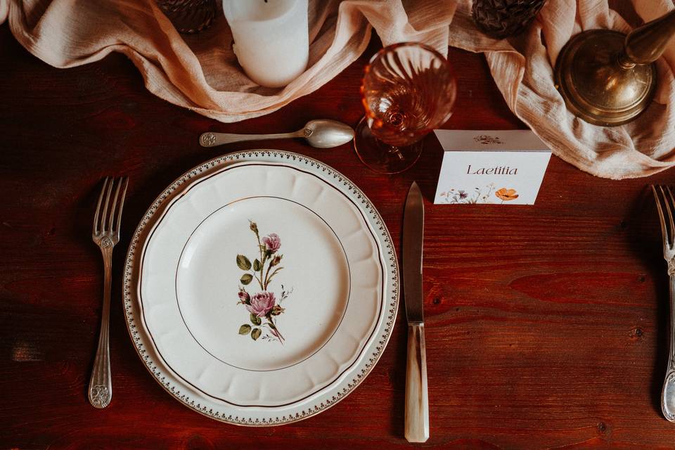 Jolie table fleuris