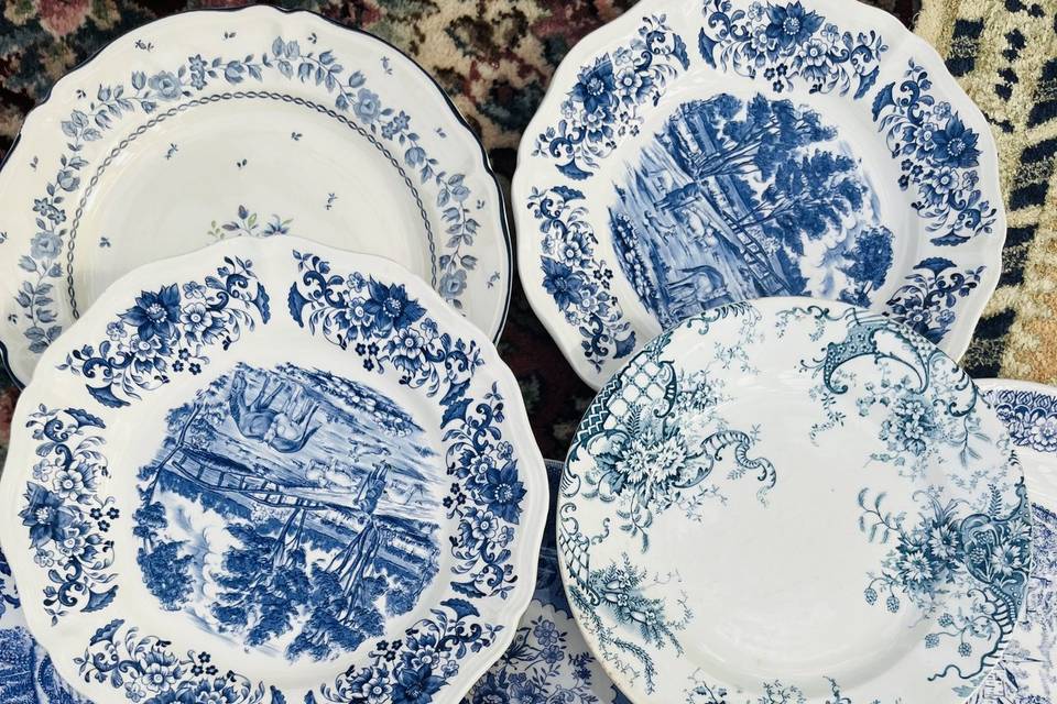 Assiette bleu