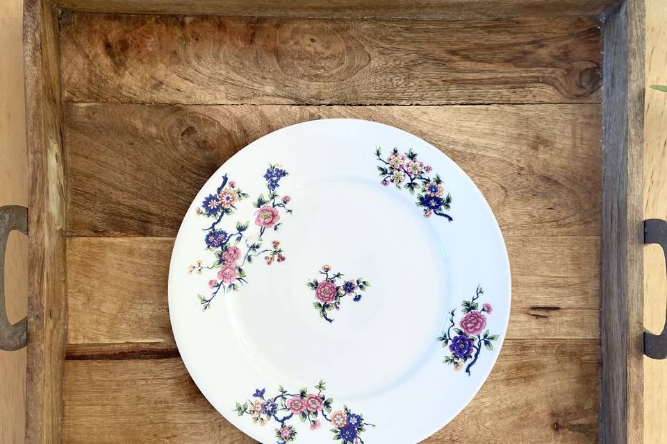 Assiette fleuri