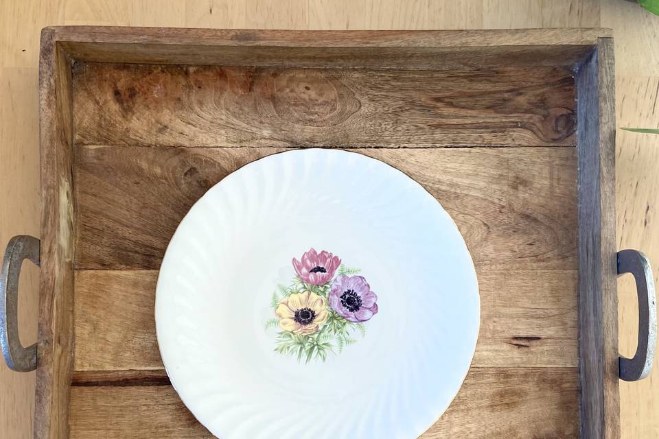 Assiette fleuri