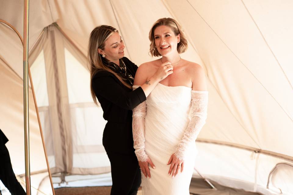 Les préparatifs de la mariée