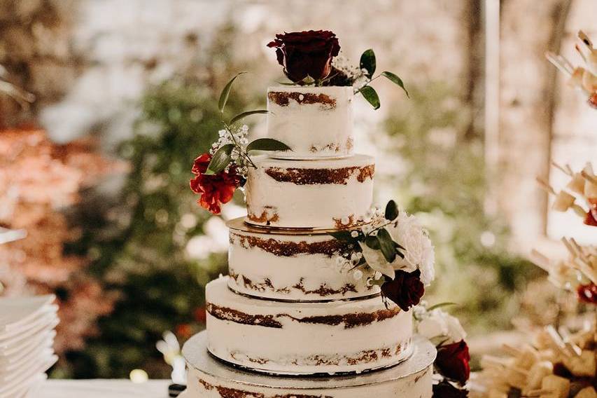 Naked cake fruits rouges