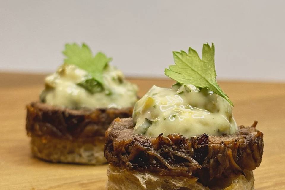Toast de fondant de boeuf