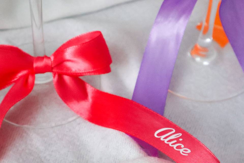 Marque-place ruban satin 1