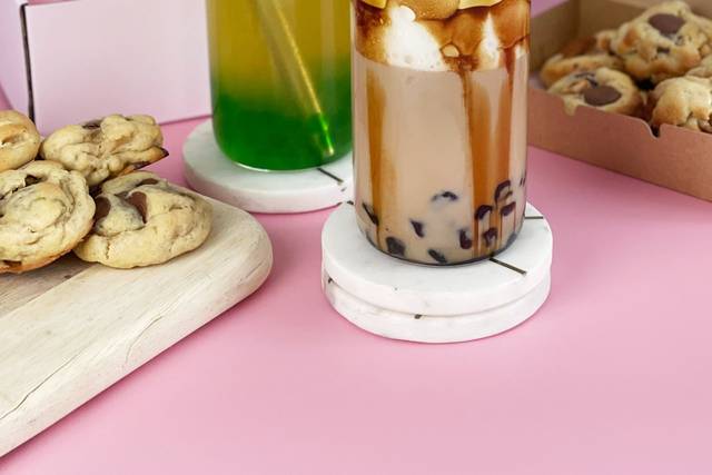 Bubble tea et cookie