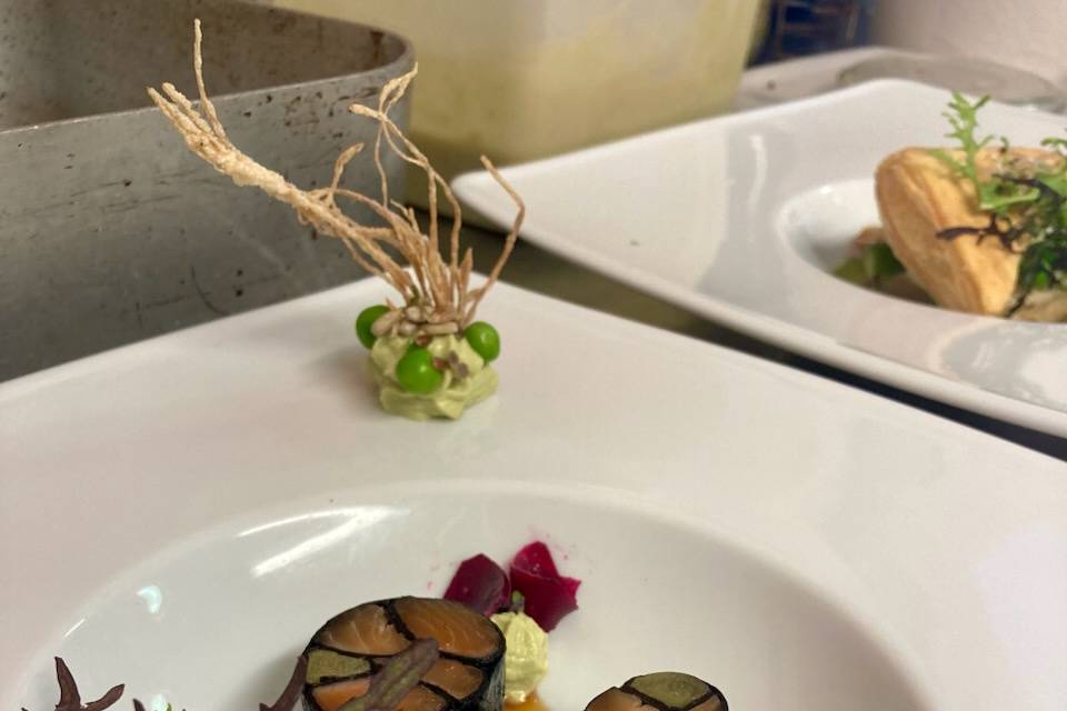 Mozaïque de Maki de truite