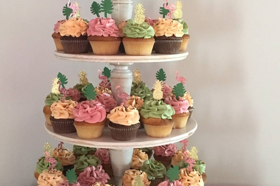 Pièce montée cupcakes