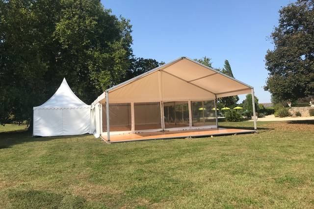 Structure 10X15m avec terrasse