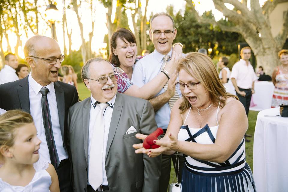 La famille de la mariée réuni