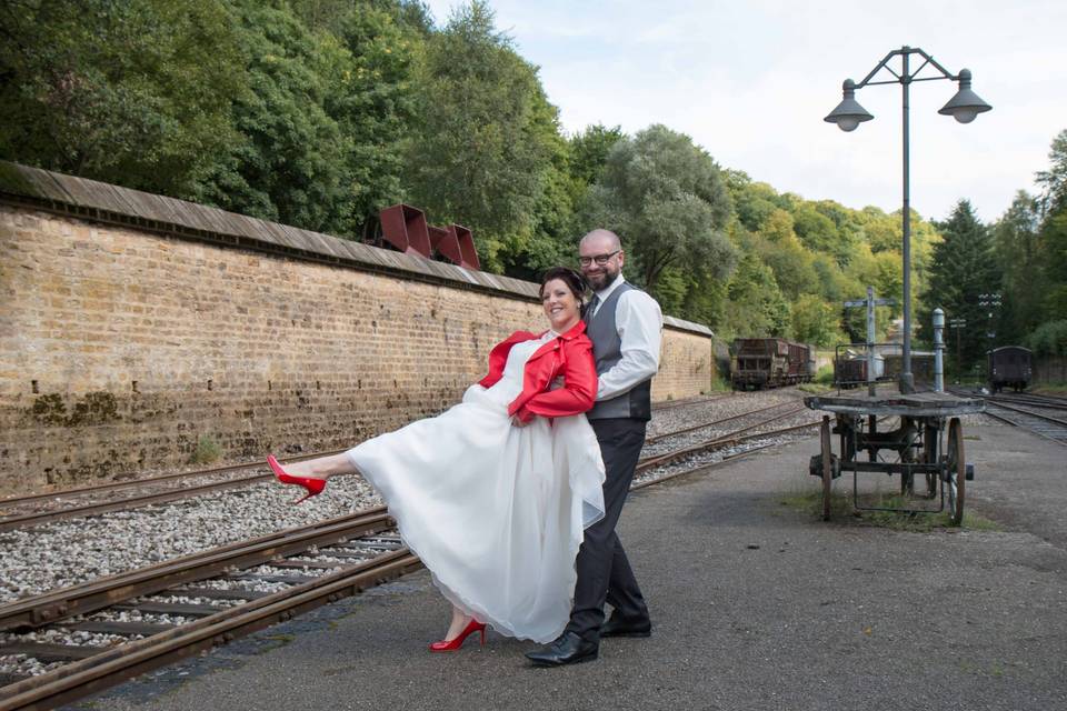 Mariage - lancé de bouquet