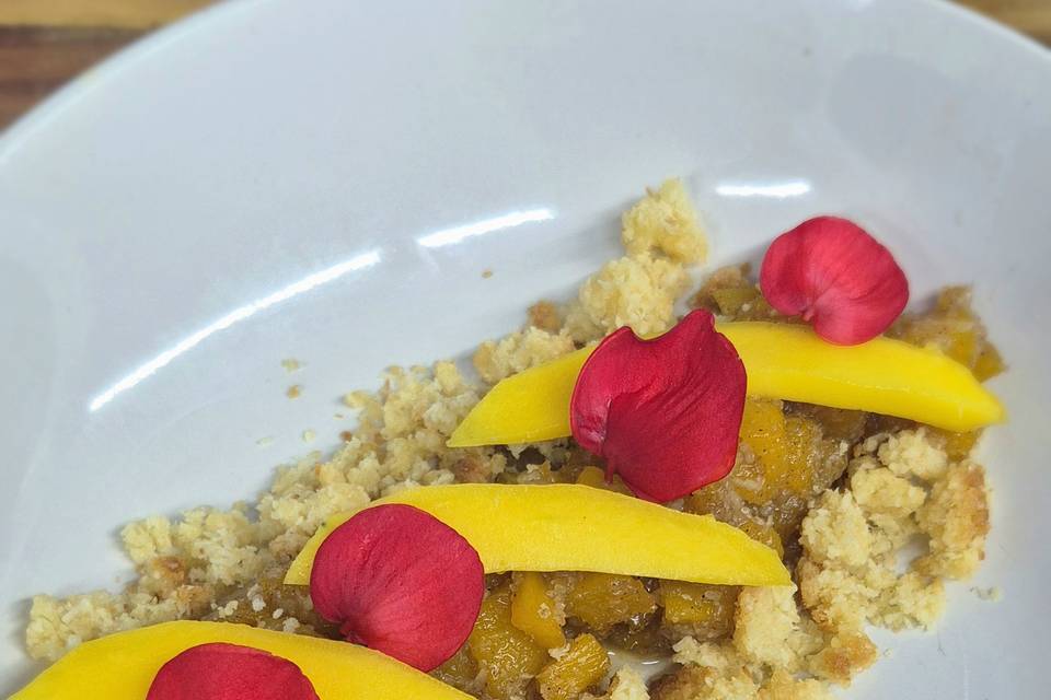 Crumble Mangue coco