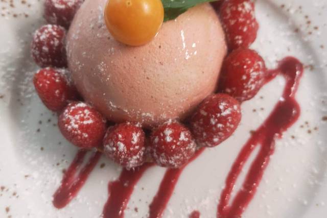 Sablé breton dôme framboise