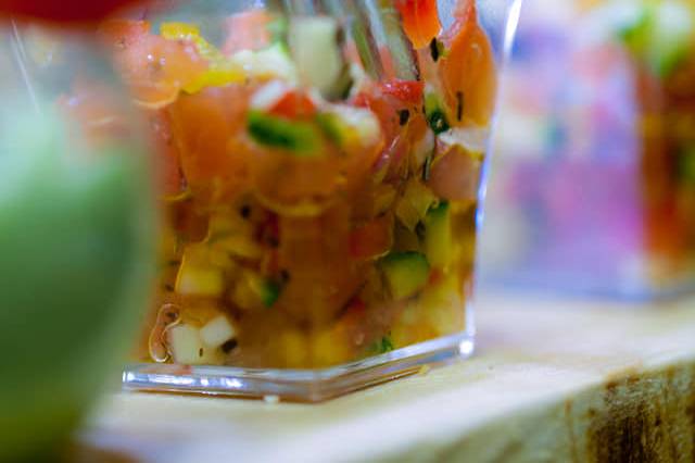 Verrine tartare de légumes du