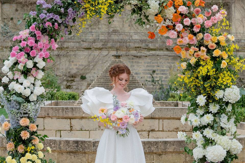 Bridgerton arche florale