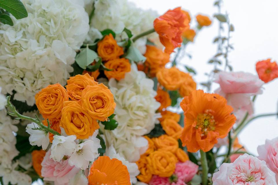 Bridgerton détails fleurs