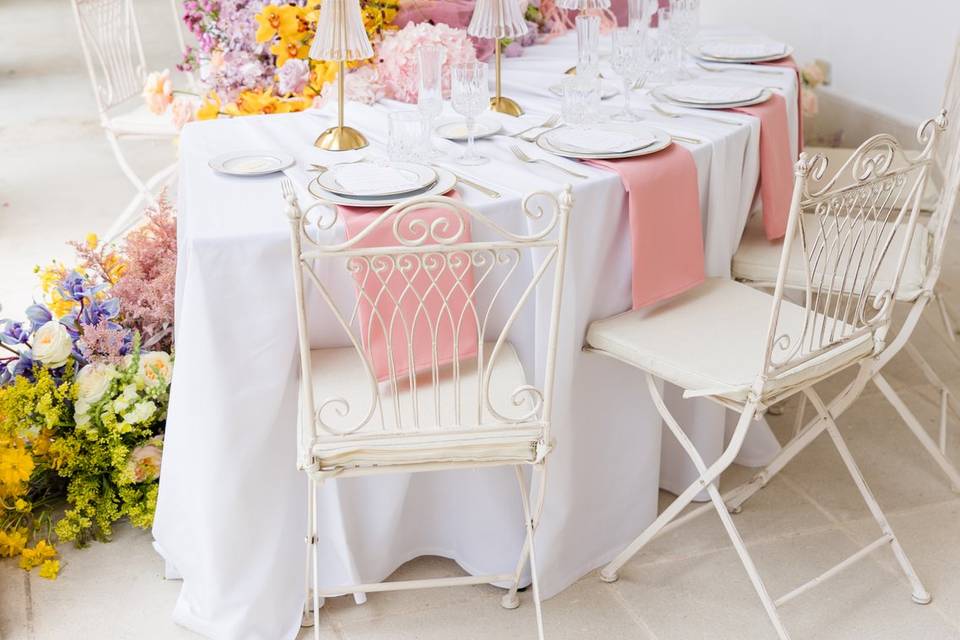 Dressage table romantique
