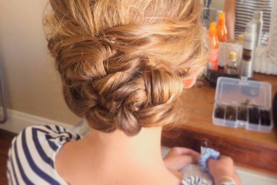 Messy braid en chignon