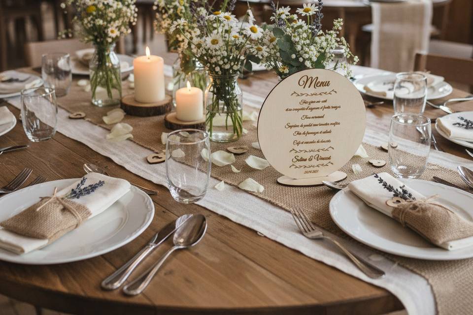 Menu de table
