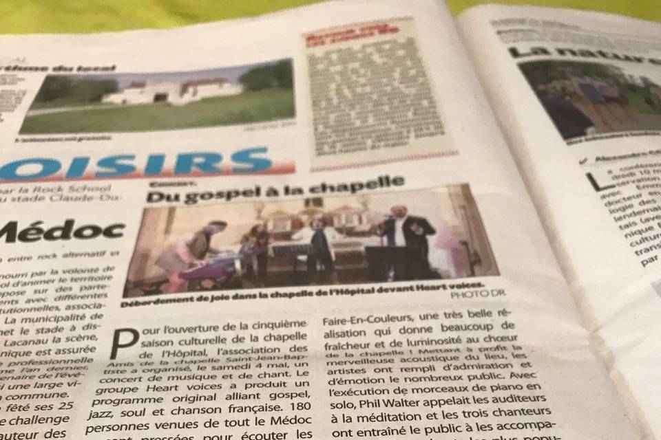 Article sur HEART VOICES GOSPE