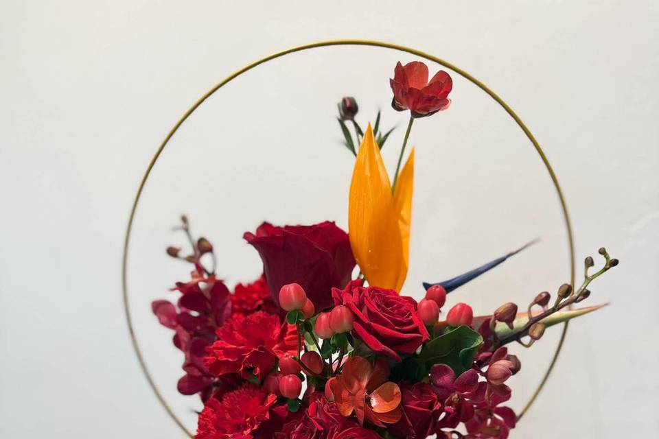 Bouquet de mariée graphique