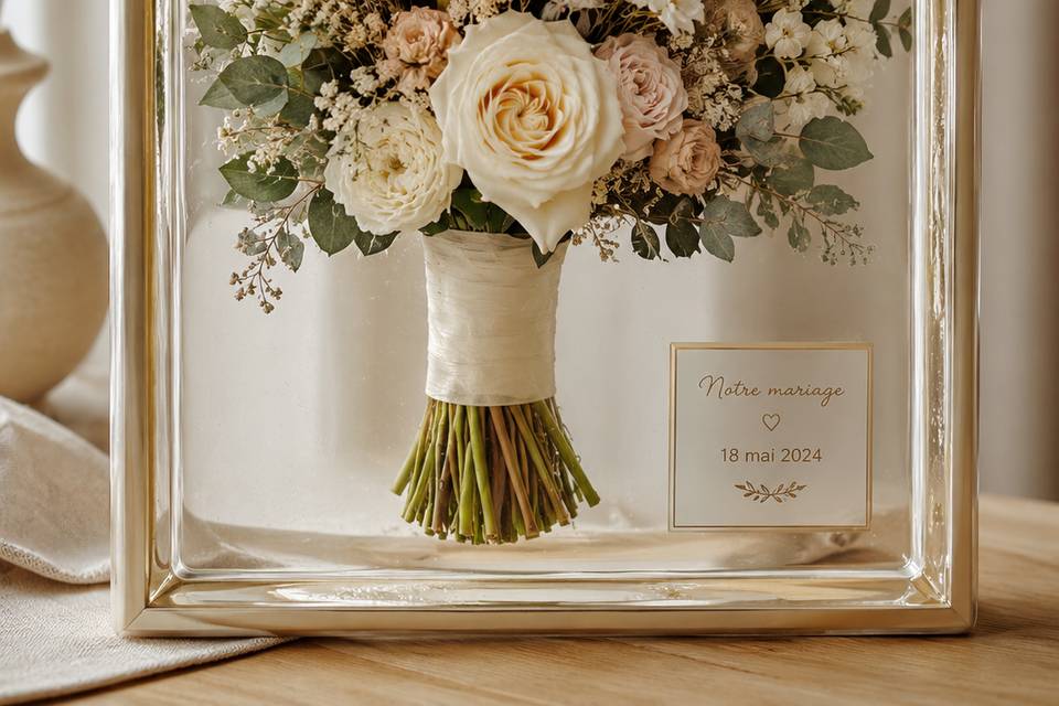 Cadre avec bouquet