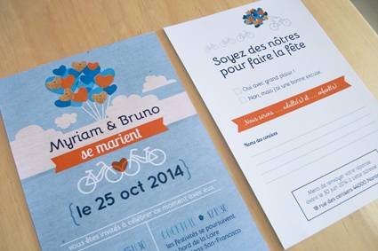 Faire-part, RSVP vélos ballons