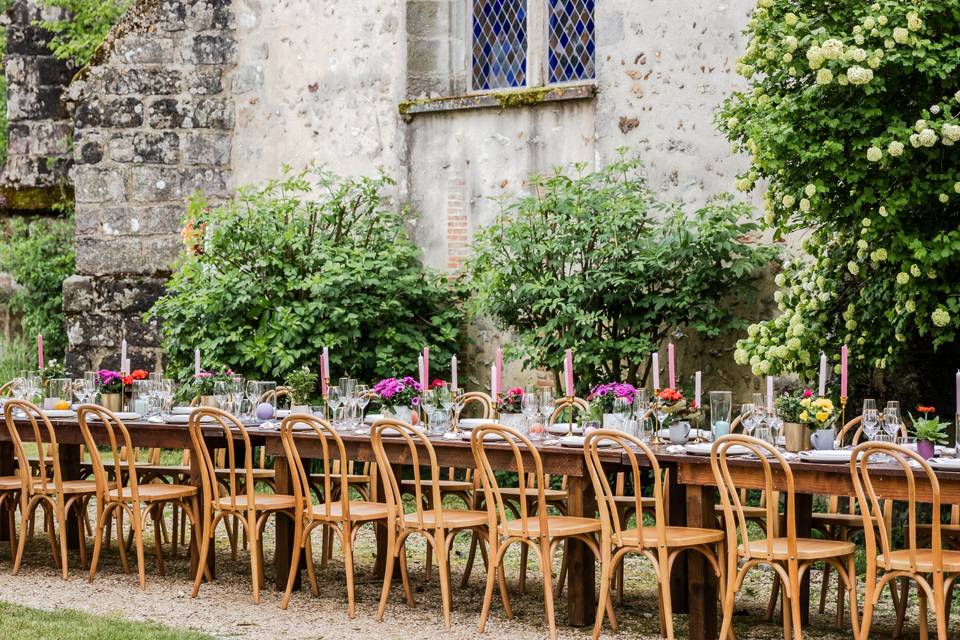 Chaises bistrot dos rond