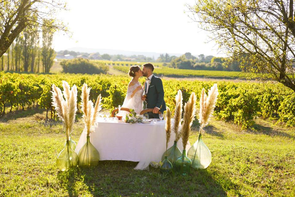 Mariage dans les vignes