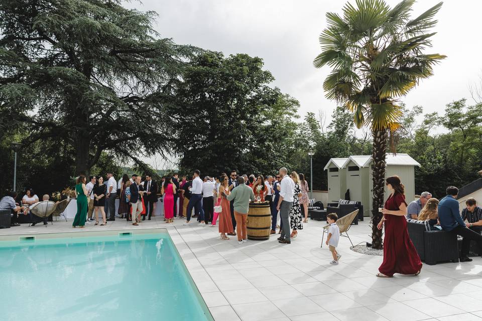 Vin d'honneur à la piscine