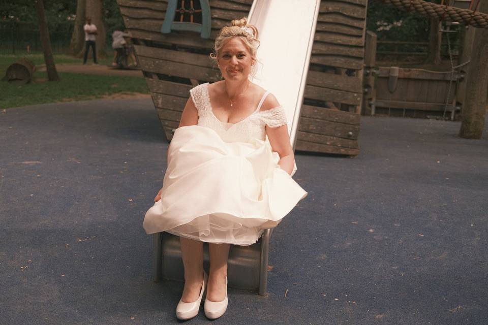 Premier toboggan de mariée