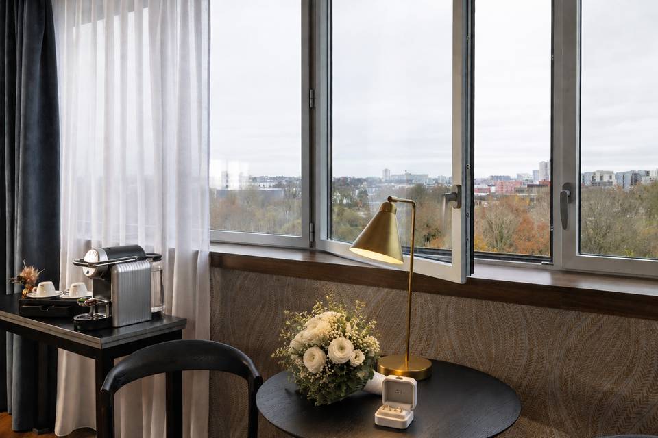 Bouquet de fleurs en chambre