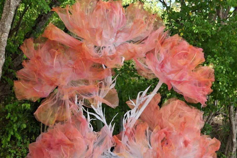 Bouquet de fleurs xxl en tulle