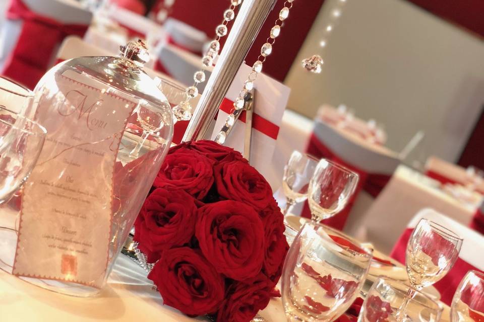 Mariage passion roses rouges