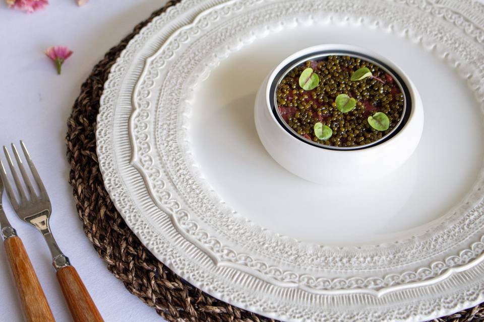Tartare de boeuf au caviar