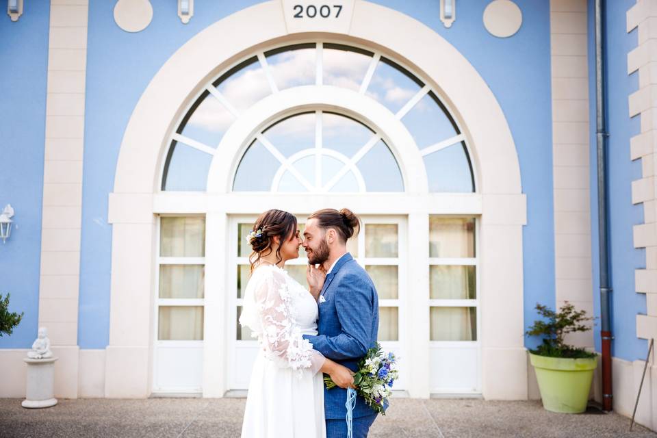 Mariage maison bleue à Artas