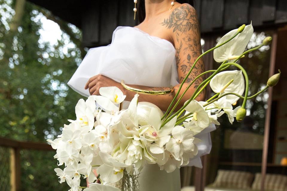 Bouquet de mariée sac