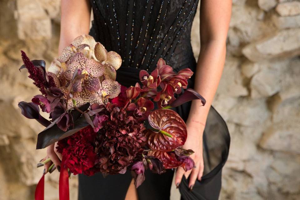 Bouquet de mariée décalé