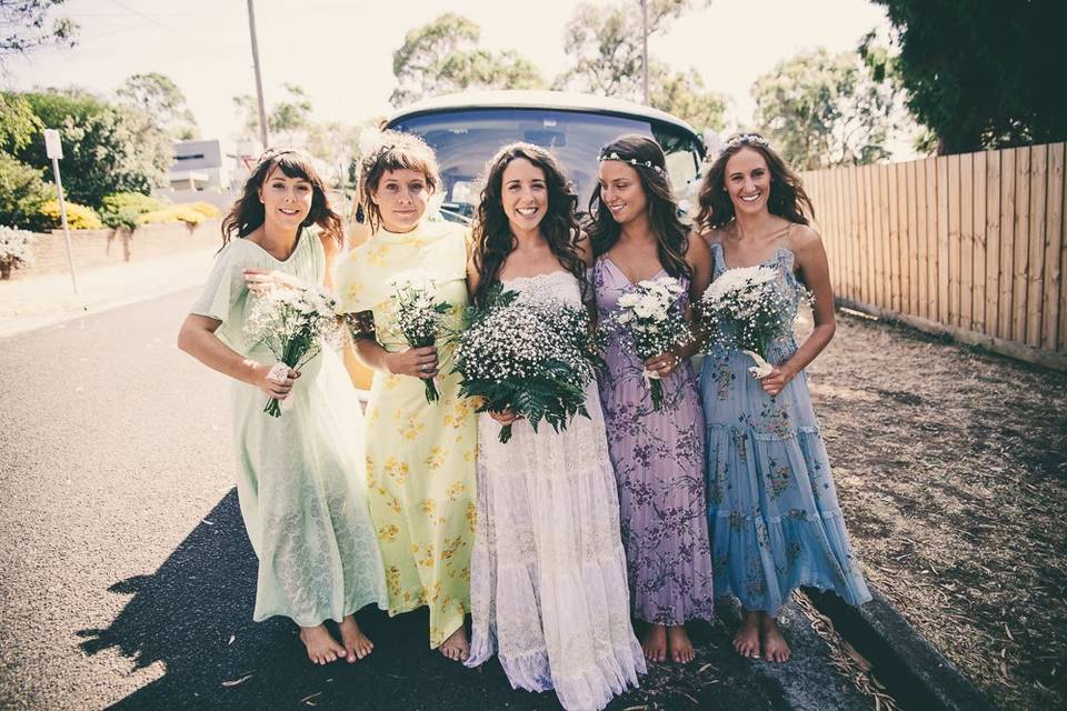 Colourful Bridesmaids