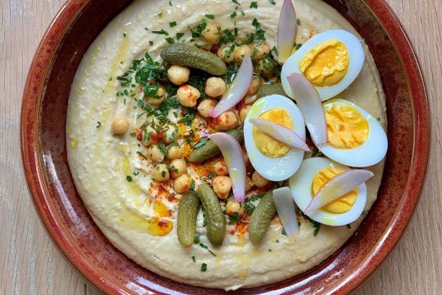 Assiette de houmous