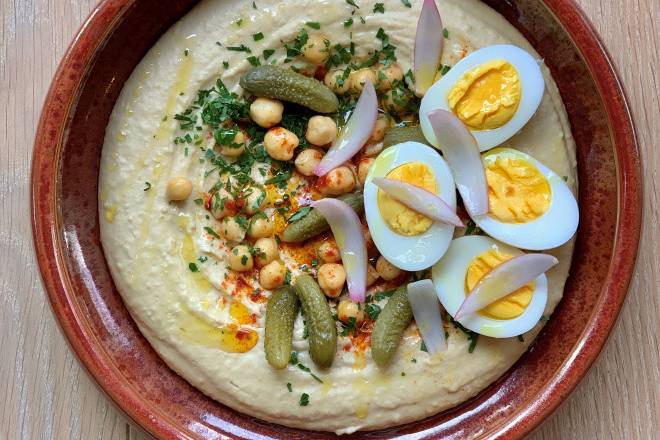 Assiette de houmous