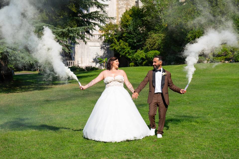 Fumigènes en action