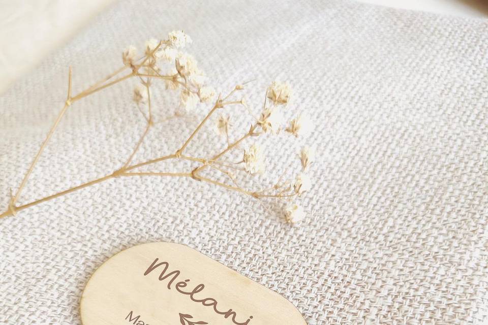 Marque-place mariage