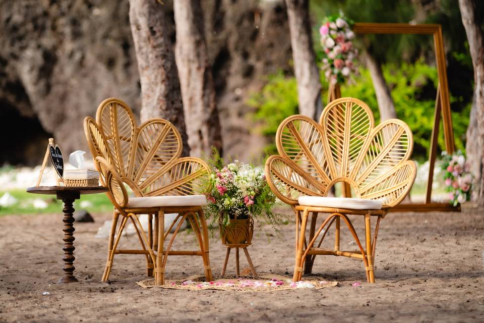 Fauteuils pour les mariés