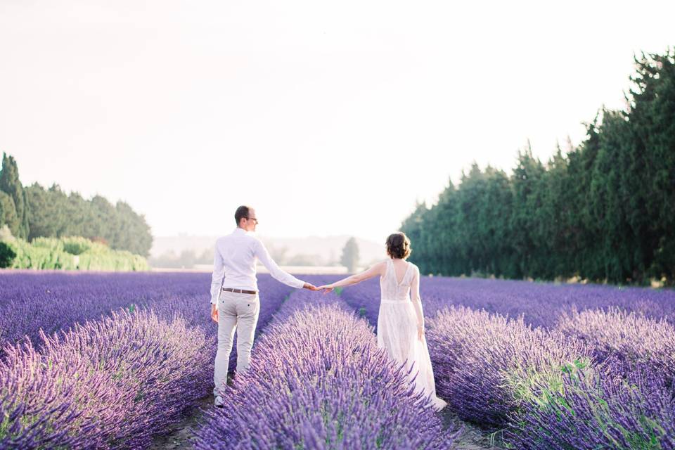 Mariage d'été lavandes