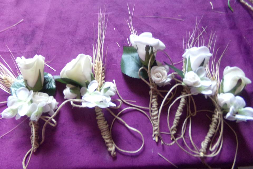 Boutonnières thème champêtre